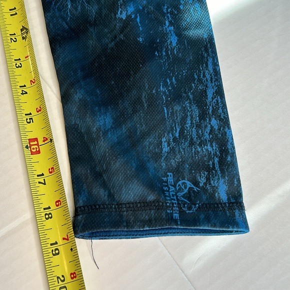 3/$25 Magellan 1/4 Zip Pullover Blue Camo Realtree Fishing Shirt Size L - Picture 12 of 12